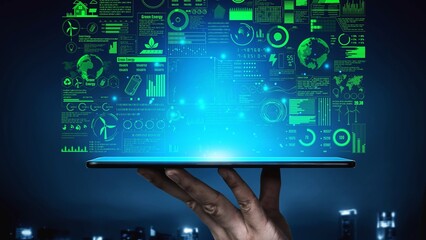 Sustainable business practices, green innovation, eco-friendly solutions, climate action, and...