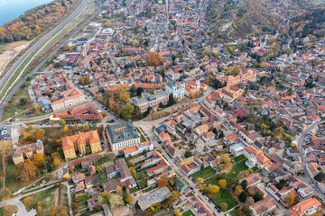 Sremski Karlovci in Autumn - drone perspective