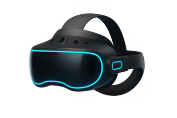 Virtual reality headset rendering immersive digital experiences, exploring the metaverse, and offering cutting-edge gaming technology