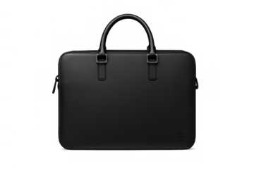 Black leather briefcase a professional business accessory for carrying documents laptop and essential items with handles