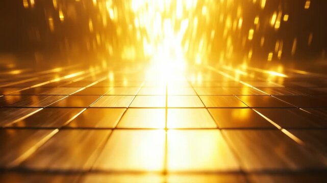 Lucid rays pierce through an open lattice structure, creating a captivating interplay of light and shadow.