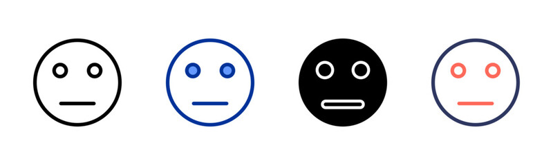 Neutral icon set multiple style collection