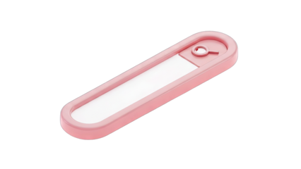 A Delicate Pink Search Bar Icon on a Clean White Background Symbolizing Online Navigation and Digital Interfaces