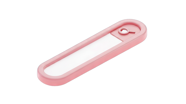 A Delicate Pink Search Bar Icon on a Clean White Background Symbolizing Online Navigation and Digital Interfaces