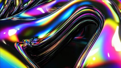 Vivid abstract swirling fractal with vibrant colors and neon lights creating a surreal digital art experience - Powered by Adobe