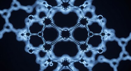 Intricate atom structure representing molecular architecture with geometric precision