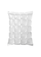 Ice cubes bag clear plastic freezer storage container mockup isolated template