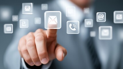 Exploring Digital Communication through Virtual Touch: An Engaging Interaction with Contact Icons and Modern Technology