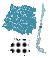 Outline map of Maule Region