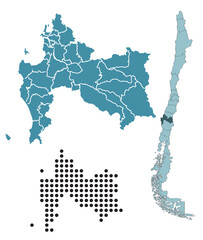 Set maps of Biob&iacute;o Region