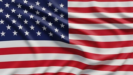 American Wave Flag Backgroun. USA. High quality
