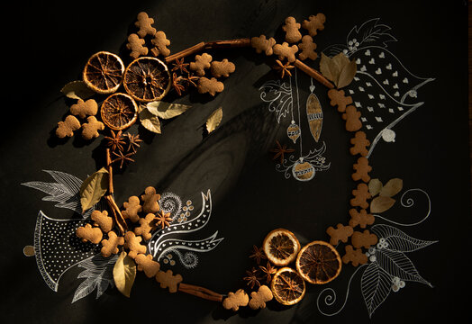 Holiday spice  wreath 