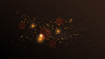Gold Dust Magic Glitter Shine Flare Light. Perfect for advertising, web design, and marketing projects. Vector illustration.