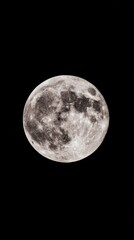 Fototapeta premium planetarium. A full moon glowing brightly against the dark night sky with crisp details. travel magazines, destination branding, designed for travel destination branding. 
