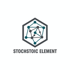 Fototapeta premium Stochstoic Element Data Science and Chemical Structure Logo