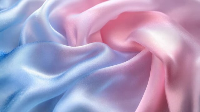 Close up of a soft, fluffy fabric with a sheen and vibrant colors. Abstract and artistic shot.