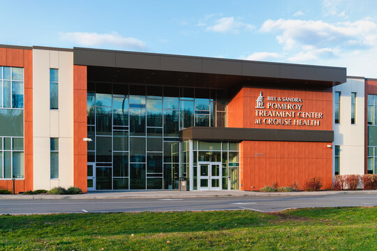 Syracuse, NY - Nov 22, 2025: Bill & Sandra Pomeroy Treatment Center at Crouse Health is an outpatient addiction treatment facility in Syracuse, serving as a regional hub for substance use recovery