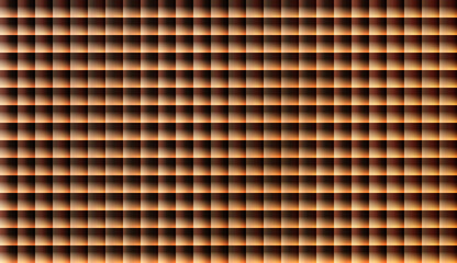 Abstract Dark Bronze and Gold Square Grid Pattern Background