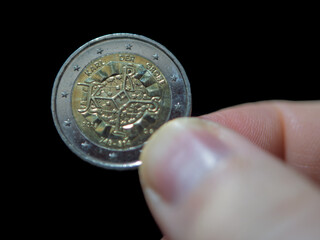 German 2 Euro Coin Featuring Charlemagne Design