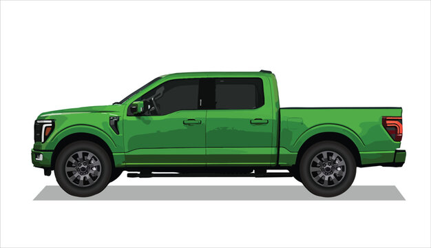 green icon logo sign truck car off road side view 4x4 4wd 3d auto motor art ram race power art 3d color car vector power trip pick up model diesel rally