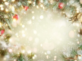 Colorful Christmas Tree Decorations on a Green Background, Inviting Holiday Glow and Merry Vibes