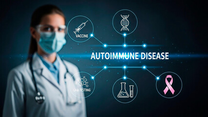 Medical professional, featuring the concept of autoimmune disease diagnosis and care.