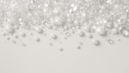 White Bubble Composition A Delicate Accumulation Displaying Purity and Light Refraction