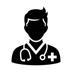 doctor avatar icon representing healthcare and medical services
