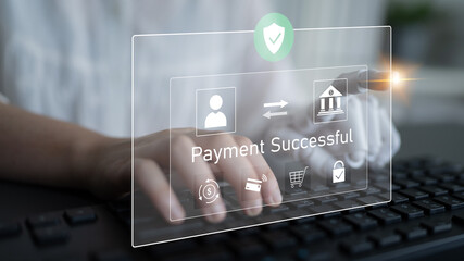 AI confirms secure payment transaction, verifying user identity, processing order, and authorizing...