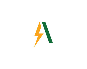 An energy power logo, Letter A energy logo
