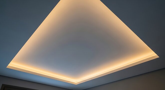 Contemporary ceiling lighting design feature with recessed ambient glow