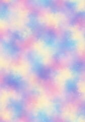Dreamy Pastel Clouds with Starlight Seamless Pattern Background Design