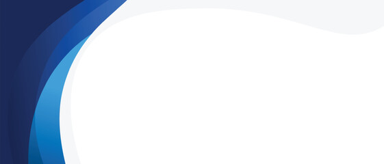 Modern Blue wavy gradient border Business style for presentation horizontal Background