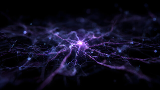 Cosmic Web: An abstract visualization, simulating a cosmic network, reminiscent of the universe's interconnectedness and the vastness of space. 