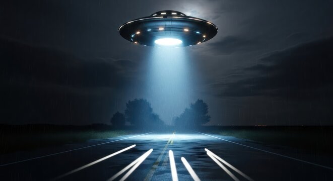 Nocturnal highway encounter mysterious ufo sighting bright light descends onto rural roadway