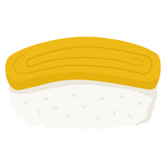 tamago nigiri sushi illustration