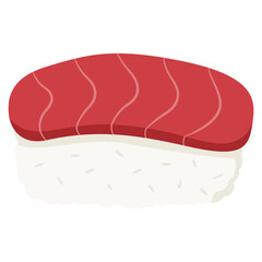 tuna nigiri sushi illustration