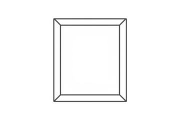 Realistic rectangular frame shadow on transparent background for advertising mockup and overlay design