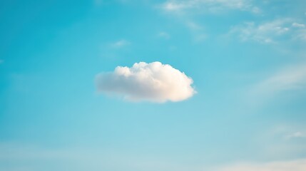 Wide-angle lens. A fluffy white cloud drifts across the vast blue sky. The weather is mild and sunny, creating a serene and peaceful atmosphere in a pristine environment. Travel magazine, destination 