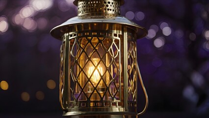 Antique Gold Lantern Closeup
