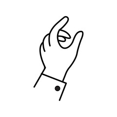 Hand Snapping Fingers Outline Icon