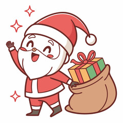 santa claus with gifts