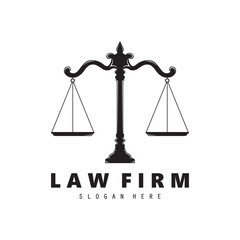 Law firm, lawyer, Attorney and law, social justice  logo Vector illustration