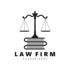 Law firm, lawyer, Attorney and law, social justice  logo Vector illustration