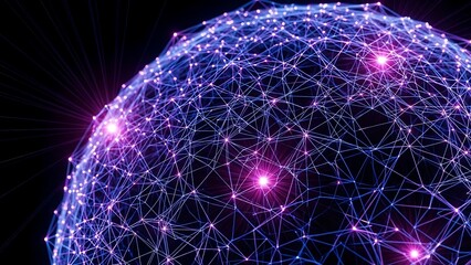 Global network connection and digital data technology abstract background.