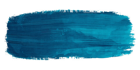 Teal blue paint stroke background on black
