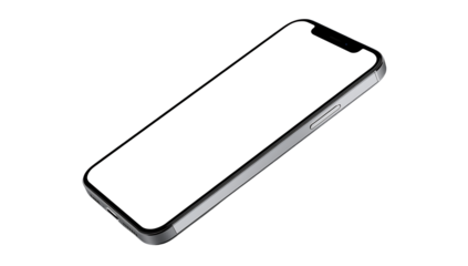 Modern Smartphone with Blank White Screen for Mockup