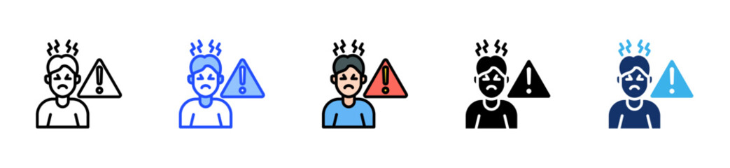 Pain Points Icon Collection With Multiple Styles