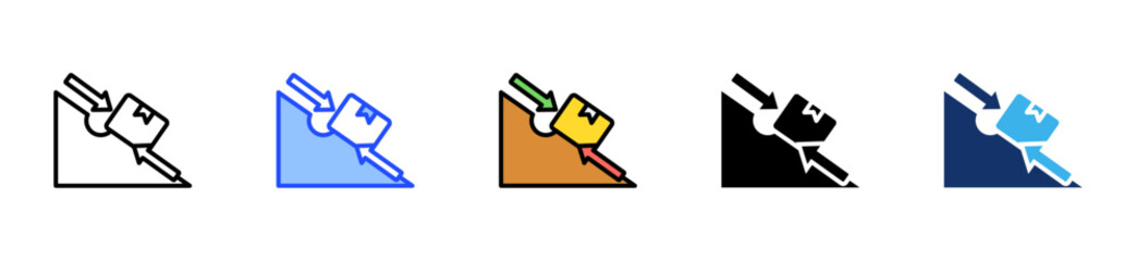 Friction Point Icon Collection With Multiple Styles