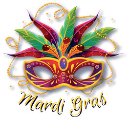 New Orleans festival party invitation graphic symbol vector